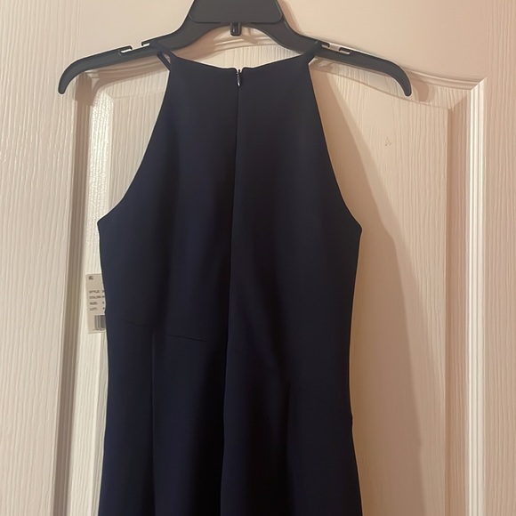 Navy Side-Slit Sleeveless Maxi Dress - Picture 8 of 9